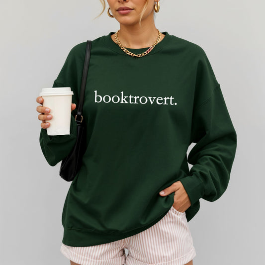 Booktrovert Minimalist Crewneck Sweatshirt
