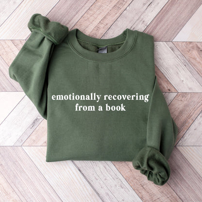 Emotionally Recovering From a Book Crewneck Sweatshirt