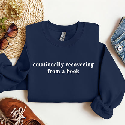 Emotionally Recovering From a Book Crewneck Sweatshirt