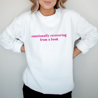 Emotionally Recovering From a Book Crewneck Sweatshirt